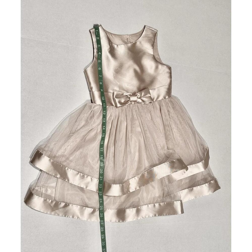 Speechless Kids Girls Dress Midi Sleeveless Champagne Lined Bow Lining Size 6X - Picture 12 of 15
